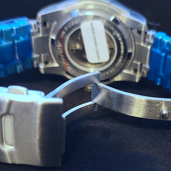 NEW! ARAGON Power Reserve Watch Automatic Orange Dial 44mm SuperJet NE57 - Picture 6 of 12